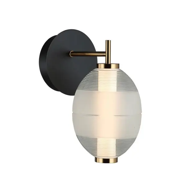 Бра, настенный светильник Italux WL-45372-1-WH-CL Rinot LED 1x8W 3000K 470Lm IP20 черный