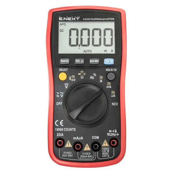 Цифровой мультиметр E.Next e.tool.multitest.pro.ET219 (p074003) - фото №1