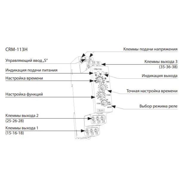Багатофункціональне реле часу Elko-Ep CRM-113H/UNI - фото №1