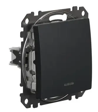 Перекрестный переключатель Schneider Electric Sedna Design & Elements с подсветкой черный SDD114107L - фото №1