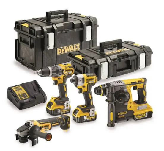 Набір з електроінструментів DeWALT DCK422P3 (DCD796, DCF887, DCH273, DCG405) з 3 АКБ та ЗУ