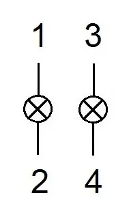 Подвійний модульний LED індикатор (червоний та зелений) Schrack AZ106808 230В AC - фото №1
