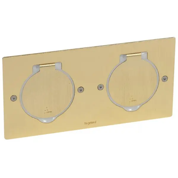 Напольный двойной розеточный люк Legrand 89712 (бронза) Напольный двойной розеточный люк Legrand 89712 (бронза)