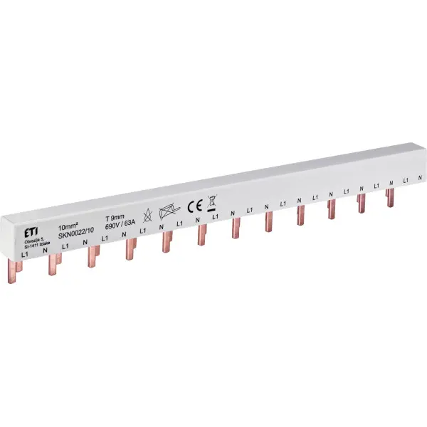 Шина питания ETI 2921148 SKN0022/10 1F+N 12 М (для KZS-1M SUP с верхним подключением) Шина питания ETI 2921148 SKN0022/10 1F+N 12 М (для KZS-1M SUP с верхним подключением)