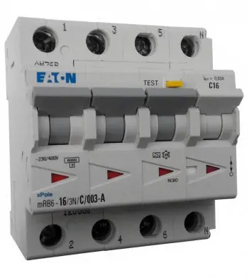Дифф.автомат Eaton (Moeller) mRB6-10/3N/С/003-A Дифф.автомат Eaton (Moeller) mRB6-10/3N/С/003-A