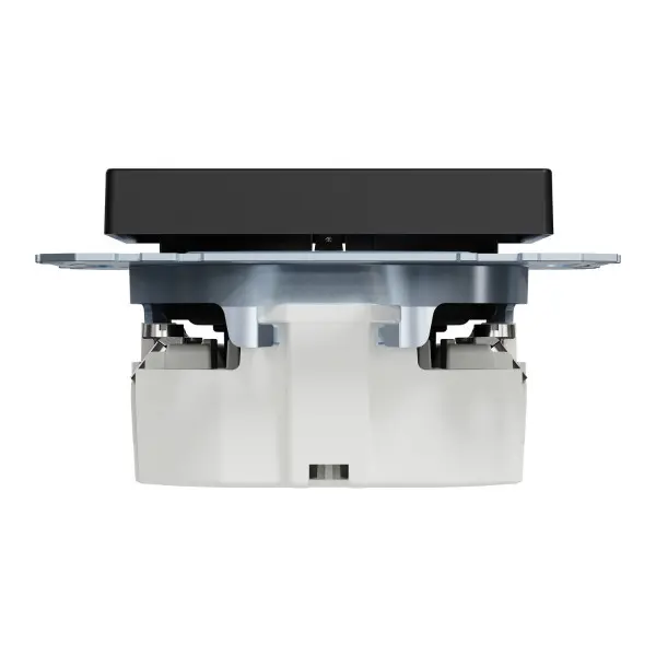 Механізм розетки SCHUKO з захисними шторкам Merten System M Ocean Plastic MEG2300-0403 (матовий чорний) - фото №1