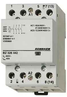 Модульный контактор Schrack BZ326442 230В AC 4НО 40А