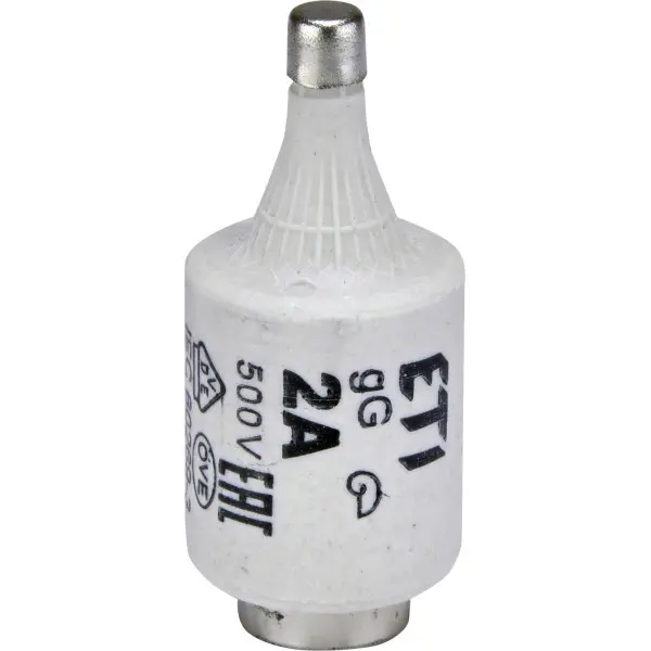 Запобіжник ETI 002312401 D II gG 2A/500V Запобіжник ETI 002312401 D II gG 2A/500V