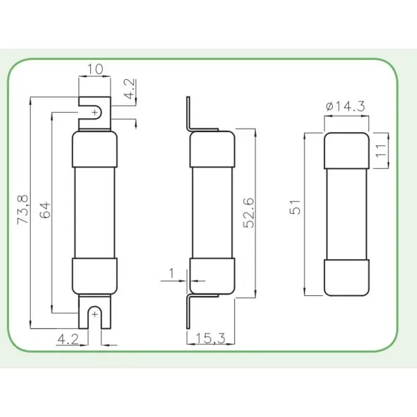 Предохранитель ETI 002637115 CH 14x51 gPV 36A 1000V (10kA) - фото №2 Предохранитель ETI 002637115 CH 14x51 gPV 36A 1000V (10kA) - фото №2