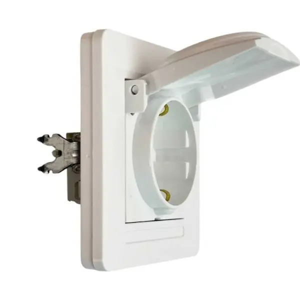 Розетка Nilson Selene біла 1-на з заземленням з кришкою ( 23111018 ) - фото №2