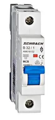 Выключатель автоматический 32А 1P 6кА х-ка B, Schrack