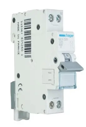 Автоматичний вимикач Hager MLN525 6кА C 25A 1P+N
