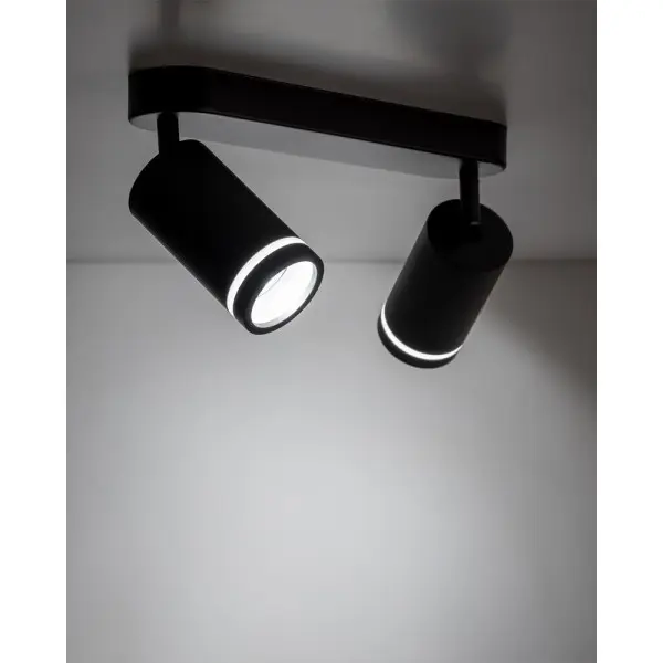 Світильник поворотний, спот TK Lighting 6912 Jet GU10 2x10W IP20 чорний - фото №2