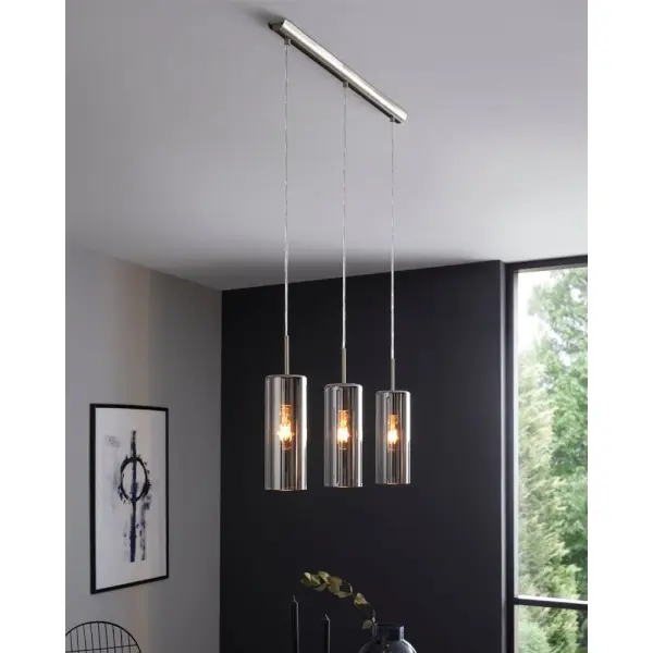 Подвесной светильник, люстра Eglo 98695 Selvino E27 3x15W IP20 черный - фото №1