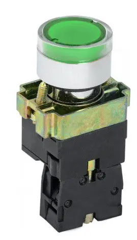 Кнопка с подсветкой CNC LAY5-ВW3361 NO зеленая (Б00032283)