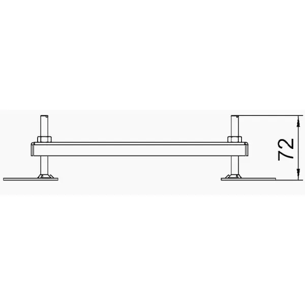 Супорт з оцинкованої сталі OBO Bettermann (7427440) HE60 для регулювання висоти установки люка для підлоги UDHOME4 10-60мм - фото №1