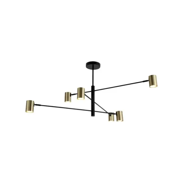 Люстра Zuma Line PEN4104-6GD+BK Pedro GU10 6x5W IP20 золотая (5905316693319)