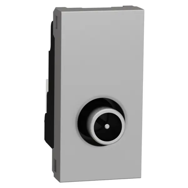 Одинарна TV розетка Schneider Electric NU346130 1М (алюміній) Одинарна TV розетка Schneider Electric NU346130 1М (алюміній)