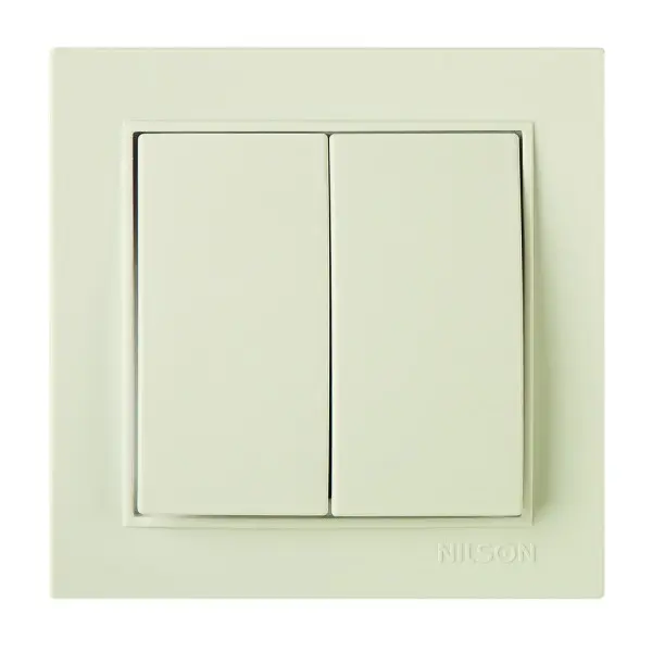 Вимикач Nilson Thor кремовий 2кл ( 27121003 )