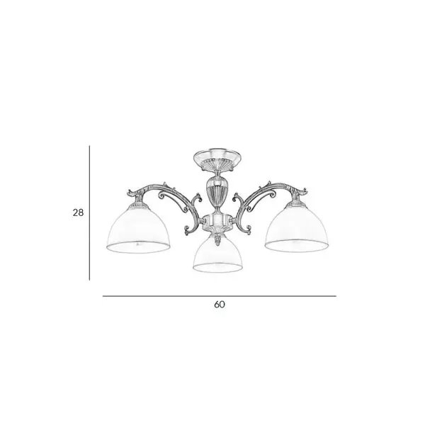 Люстра Italux PND-5122-3 Feneza E27 3x40W IP20 бронзовая - фото №3 Люстра Italux PND-5122-3 Feneza E27 3x40W IP20 бронзовая - фото №3