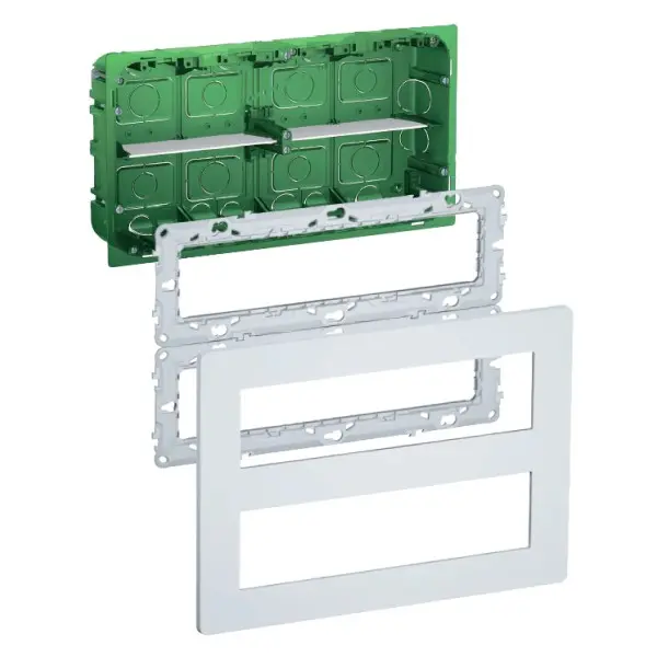 Антибактериальная установочная коробка Schneider Electric NU171020 Unica System+ 2х5 - фото №3 Антибактериальная установочная коробка Schneider Electric NU171020 Unica System+ 2х5 - фото №3