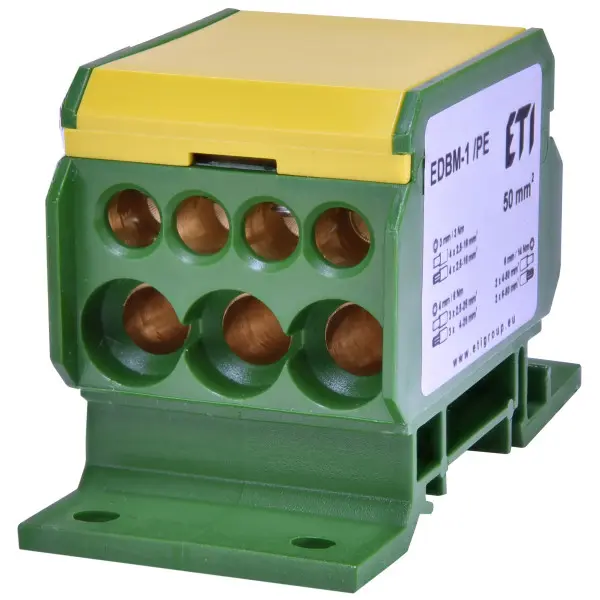 Розподільний блок ETI 001102411 EDBM-1/PE (160А 1x4-50; 3x2.5-25; 4x2.5-16) Розподільний блок ETI 001102411 EDBM-1/PE (160А 1x4-50; 3x2.5-25; 4x2.5-16)
