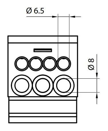 Розподільний блок ETI 001102411 EDBM-1/PE (160А 1x4-50; 3x2.5-25; 4x2.5-16) - фото №5 Розподільний блок ETI 001102411 EDBM-1/PE (160А 1x4-50; 3x2.5-25; 4x2.5-16) - фото №5