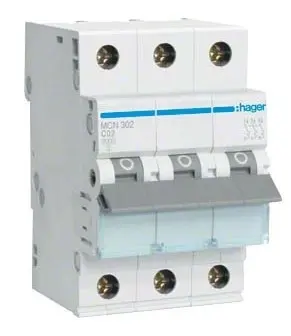 Автоматический выключатель Hager MCN302 6кА C 2A 3P