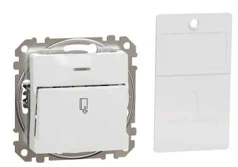 Карточный выключатель Schneider Electric Sedna Design & Elements белый SDD111121 - фото №1