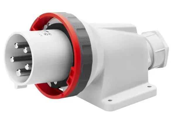 Стационарная вилка 90° GEWISS IP67 3P+E 63A 400В (GW61452)