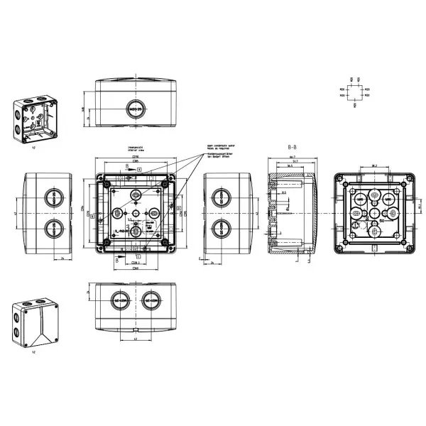 Распределительная коробка Spelsberg Abox 060-L (sp80690701) IP65 - фото №16 Распределительная коробка Spelsberg Abox 060-L (sp80690701) IP65 - фото №16