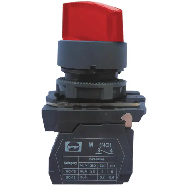 Перемикач Promfactor FP5-AK2465230 1NO червоний (FP5-AK2465230) Перемикач Promfactor FP5-AK2465230 1NO червоний (FP5-AK2465230)