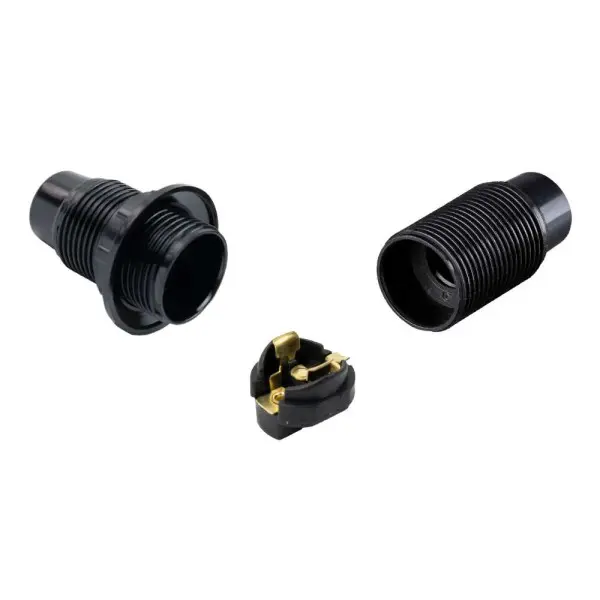 Патрон Е14 бакеліт VL268 люстровий чорний Violux ( 950003 ) - фото №1