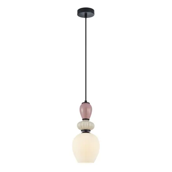 Подвесной светильник, люстра Italux PND-36787-1C-BK-WH Altra E27 1x40W IP20 разноцветный