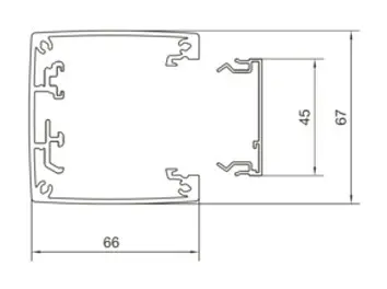 Одинарная мини-колонна Hager DAP45700ELN DA200-45 профиль 66x66мм h=700мм ELN - фото №1