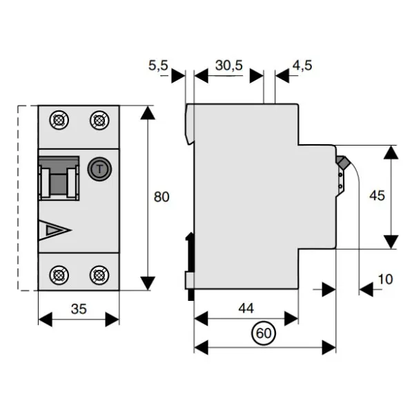 Диф автомат Eaton (Moeller) HNB-C10/1N/003 - фото №4