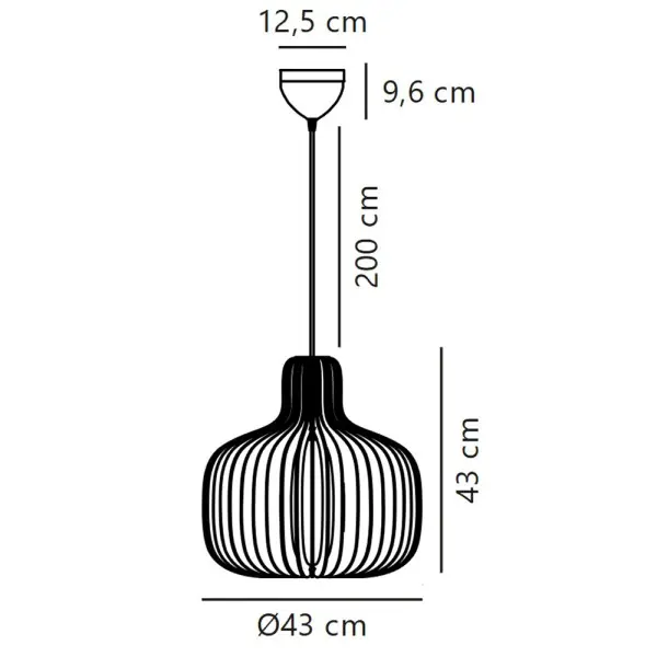 Підвісний світильник, люстра Nordlux 2512053003 Hazo E27 1x60W IP20 чорний - фото №3 Підвісний світильник, люстра Nordlux 2512053003 Hazo E27 1x60W IP20 чорний - фото №3