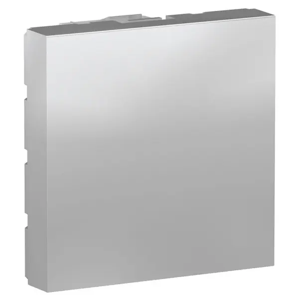 Заглушка Schneider Electric NU986630 для розетки 45х45 (алюміній) Заглушка Schneider Electric NU986630 для розетки 45х45 (алюміній)