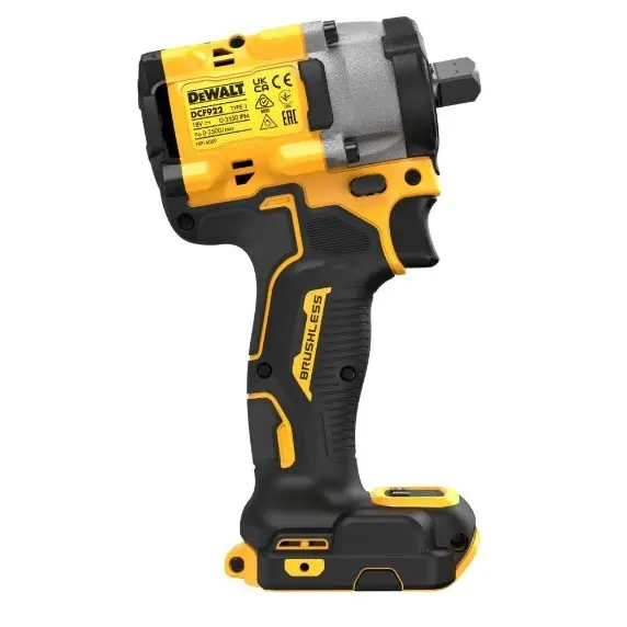 Ударний гайкокрут безщітковий DeWALT DCF922NT XR Li-Ion 18В 610Нм 2500об/хв 3550уд/хв - фото №2 Ударний гайкокрут безщітковий DeWALT DCF922NT XR Li-Ion 18В 610Нм 2500об/хв 3550уд/хв - фото №2