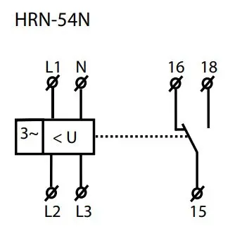 Реле контролю фаз HRN-54N - фото №2