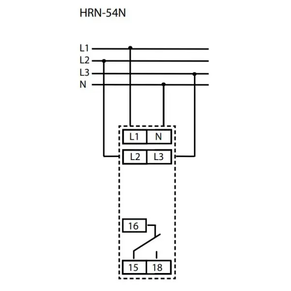 Реле контролю фаз HRN-54N - фото №3