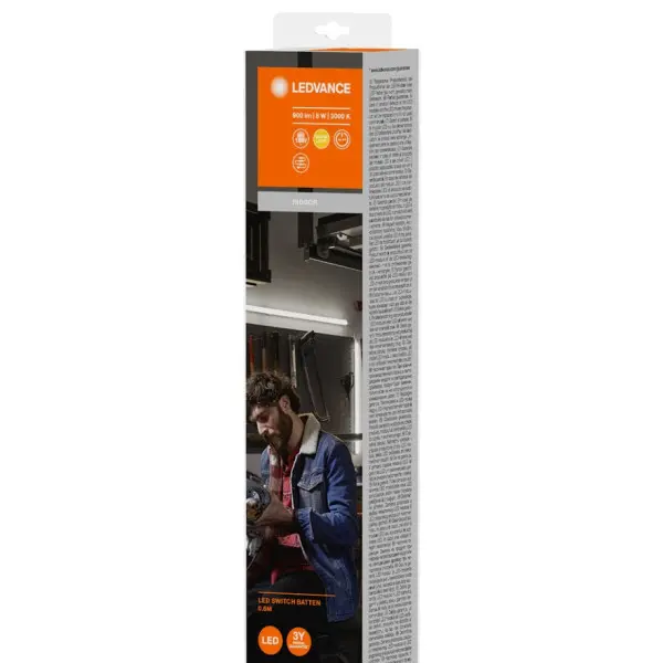 Линейный светодиодный светильник Osram Switch Batten 0,6M 8Вт/840 LEDV (4058075266742) - фото №5 Линейный светодиодный светильник Osram Switch Batten 0,6M 8Вт/840 LEDV (4058075266742) - фото №5