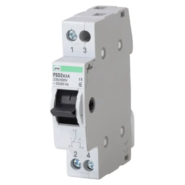 Перемикач навантаження Promfactor FSD2 1P 63A 1-0-2 (FSD21063) Перемикач навантаження Promfactor FSD2 1P 63A 1-0-2 (FSD21063)