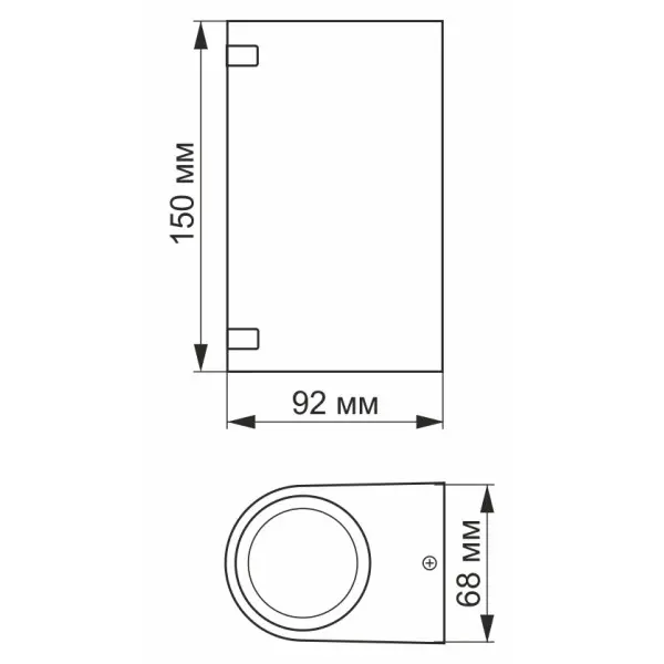 Наружный RGB светильник для подсветки зданий Videx GU10x2 IP54 (VL-AR022B) - фото №2