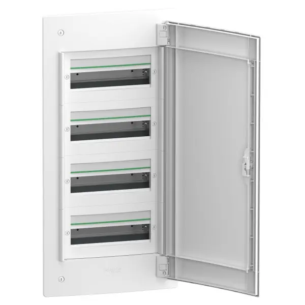 Встраиваемый щит Schneider Electric PrismaSeT XS LVSXN413 4 ряда 52М белые двери - фото №1