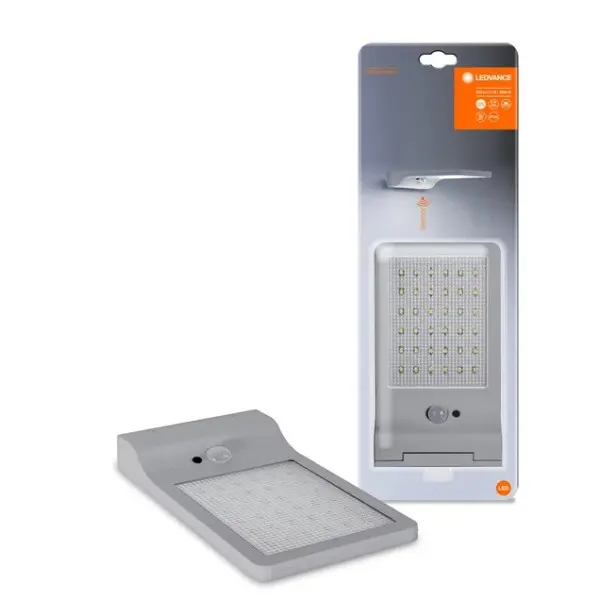 Фасадний світильник на сонячній батареї Ledvance DoorLED Solar Sensor 4000K Silver - фото №1