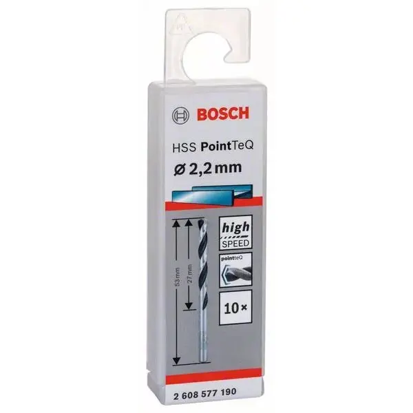 Свердла Bosch 2608577190 PointTeQ HSS 2,2мм (10шт) - фото №1
