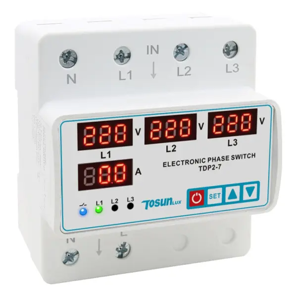 Реле выбора фаз и контроля напряжения TOSUNlux TDP2-7 63А 3P+N (6931934238488)