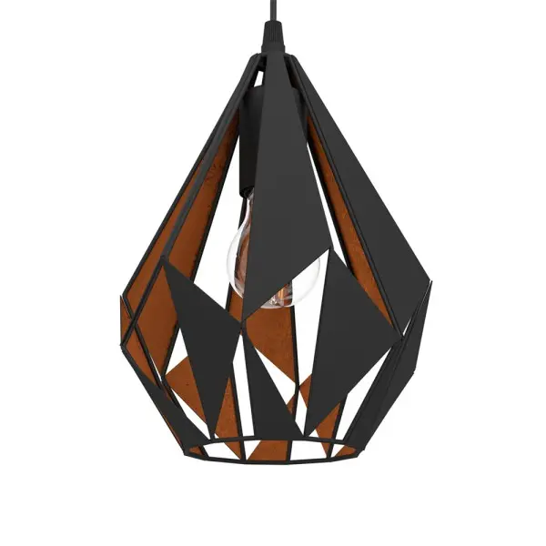 Подвесной светильник, люстра Eglo 49997 Carlton E27 1x60W IP20 черный - фото №2 Подвесной светильник, люстра Eglo 49997 Carlton E27 1x60W IP20 черный - фото №2