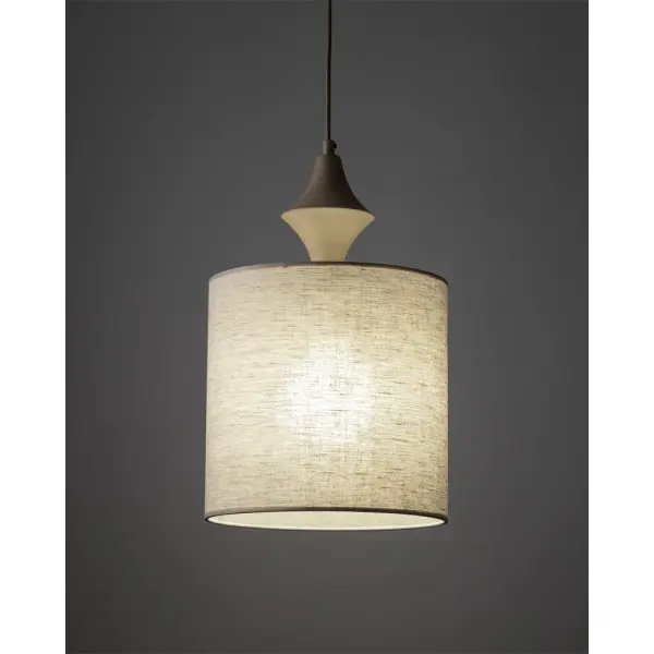 Подвесной светильник, люстра TK Lighting 11437 Amura E27 1x15W IP20 бежевый - фото №1